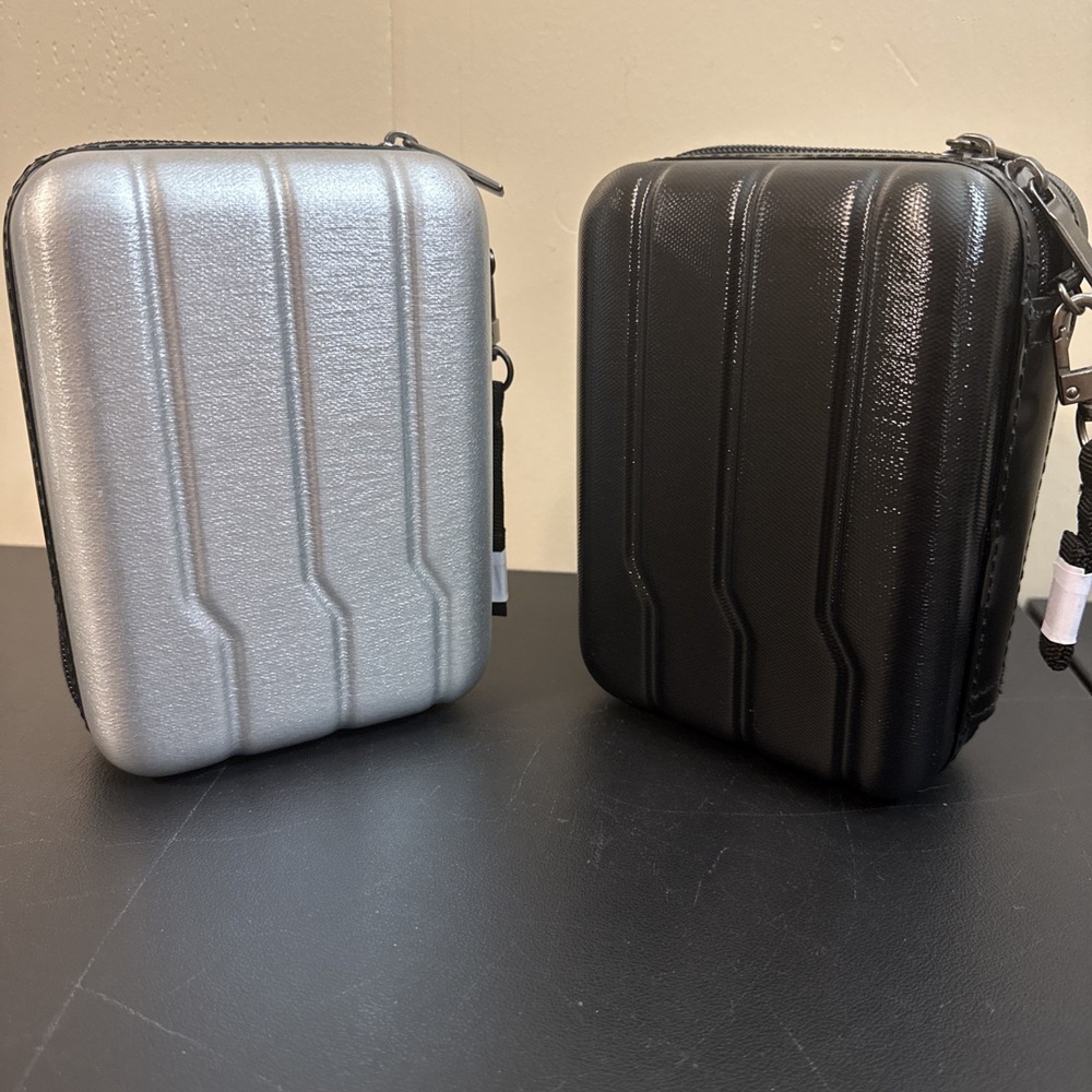 Lof Of 2 Open Story Target Hard-side Case  Silver And Black Travel Case